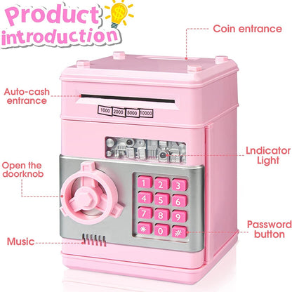 Piggy Bank Cash Coin Can ATM Bank Electronic Coin Money Bank For Kids--Hot Gift Halloween Christmas Gift
